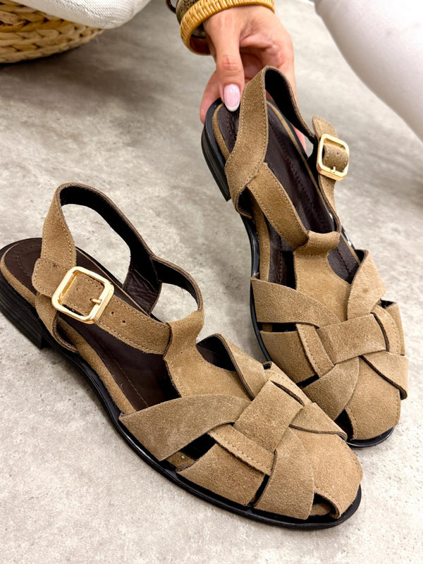 Leather sandals G430 - BEIGE