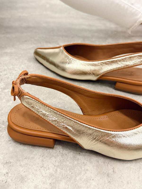 Leather sandals G394 - GOLD