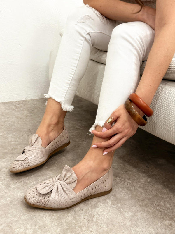 Leather ballet flats G190 - GREY