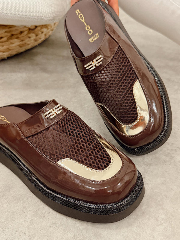 Women Slippers and Mules G486 - BROWN