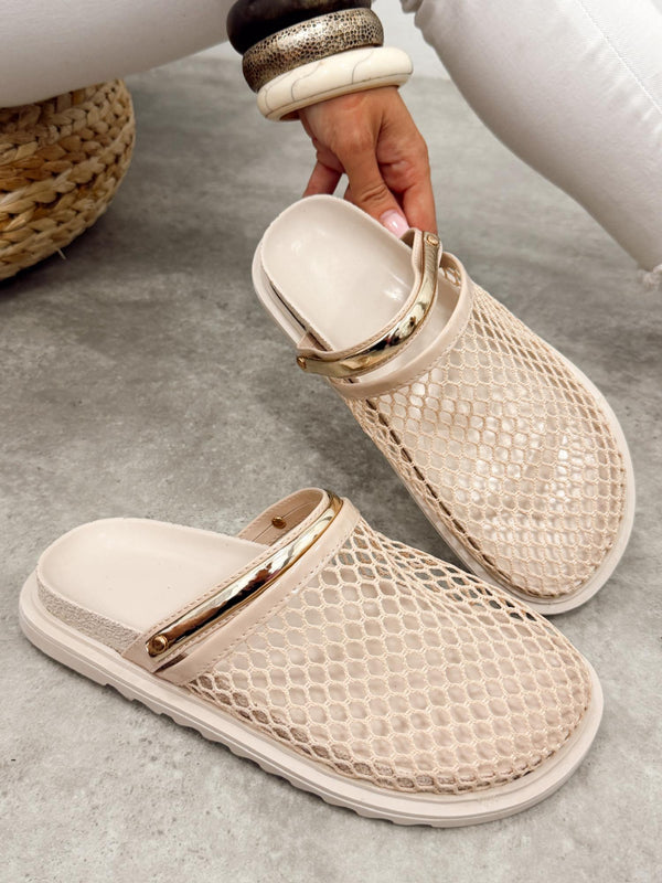 Women Slippers and Mules G519 - BEIGE