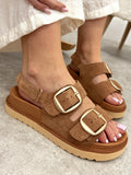 Leather sandals G133 - CAMEL
