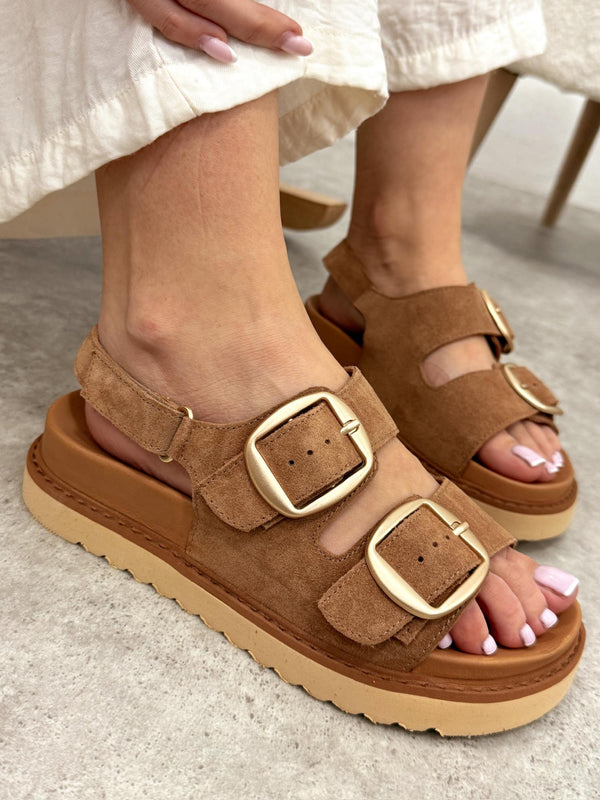 Leather sandals G133 - CAMEL