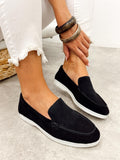 Flache Lederschuhe G517 – SCHWARZ