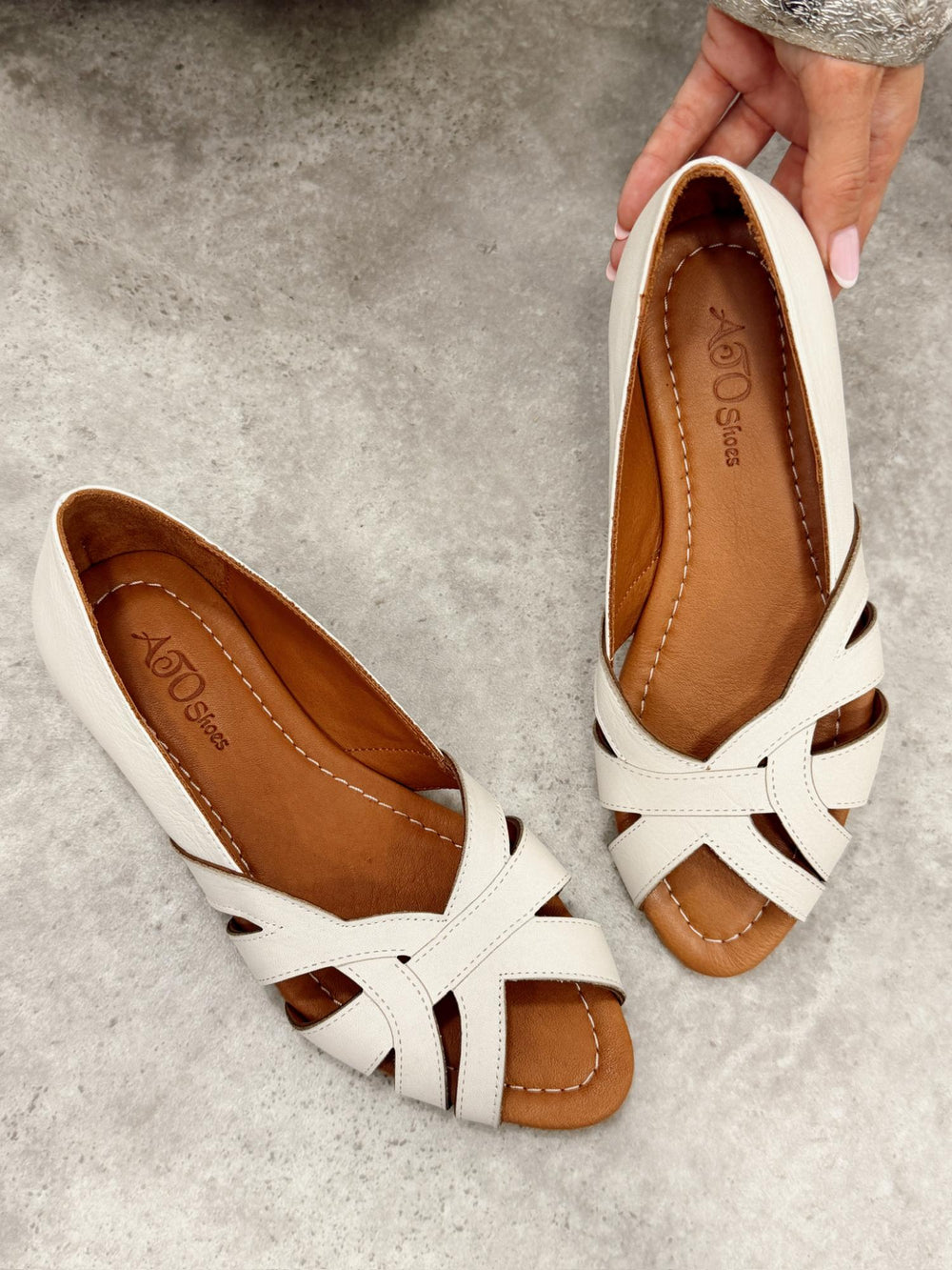 Ledersandalen G470 - BEIGE