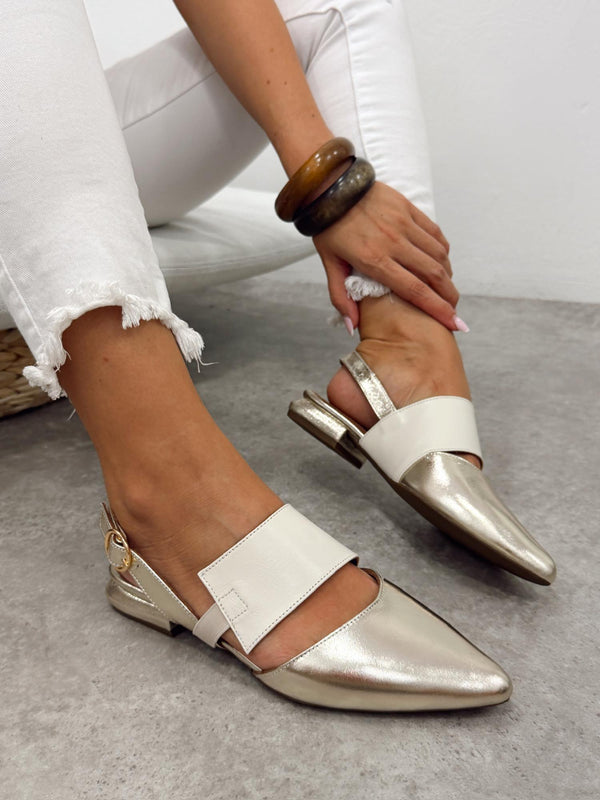 Leather sandals G393 - GOLD