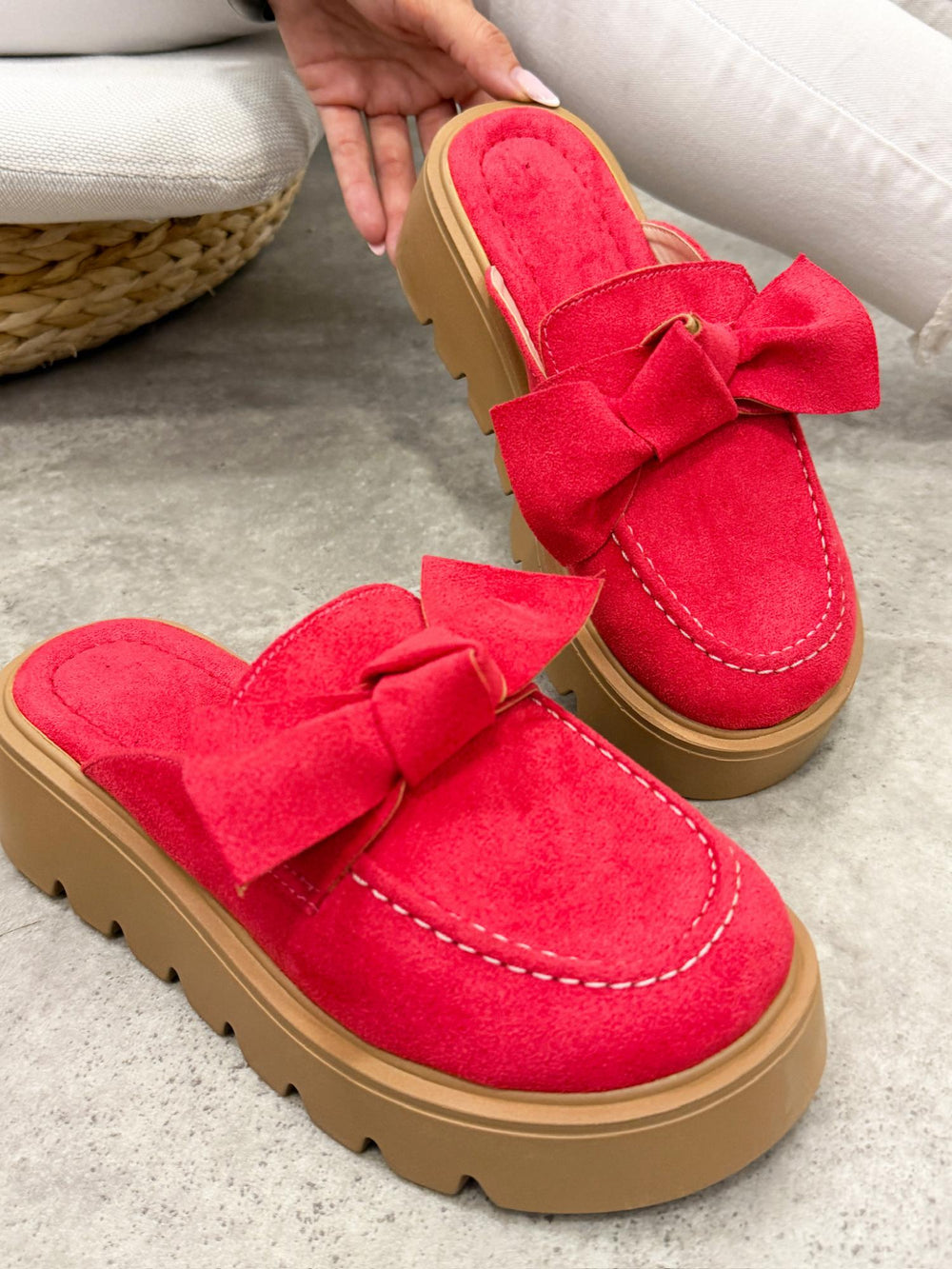 Damen Pantoletten und Mules G497 - ROT