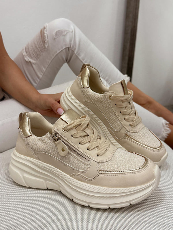 Women sneakers F994 - BEIGE