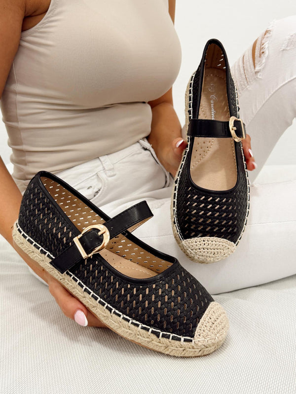 Women flats G321 - BLACK