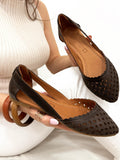 Leather sandals G201 - DARK BROWN