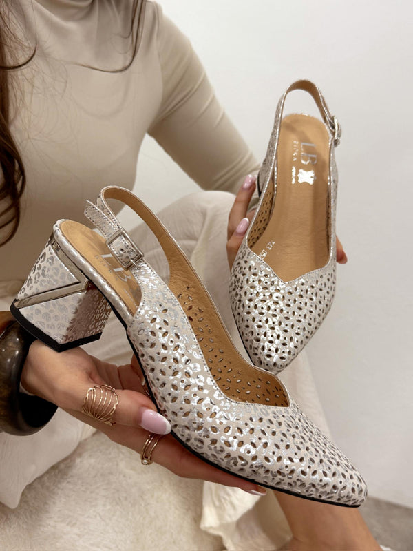 Leather sandals G182 - BEIGE