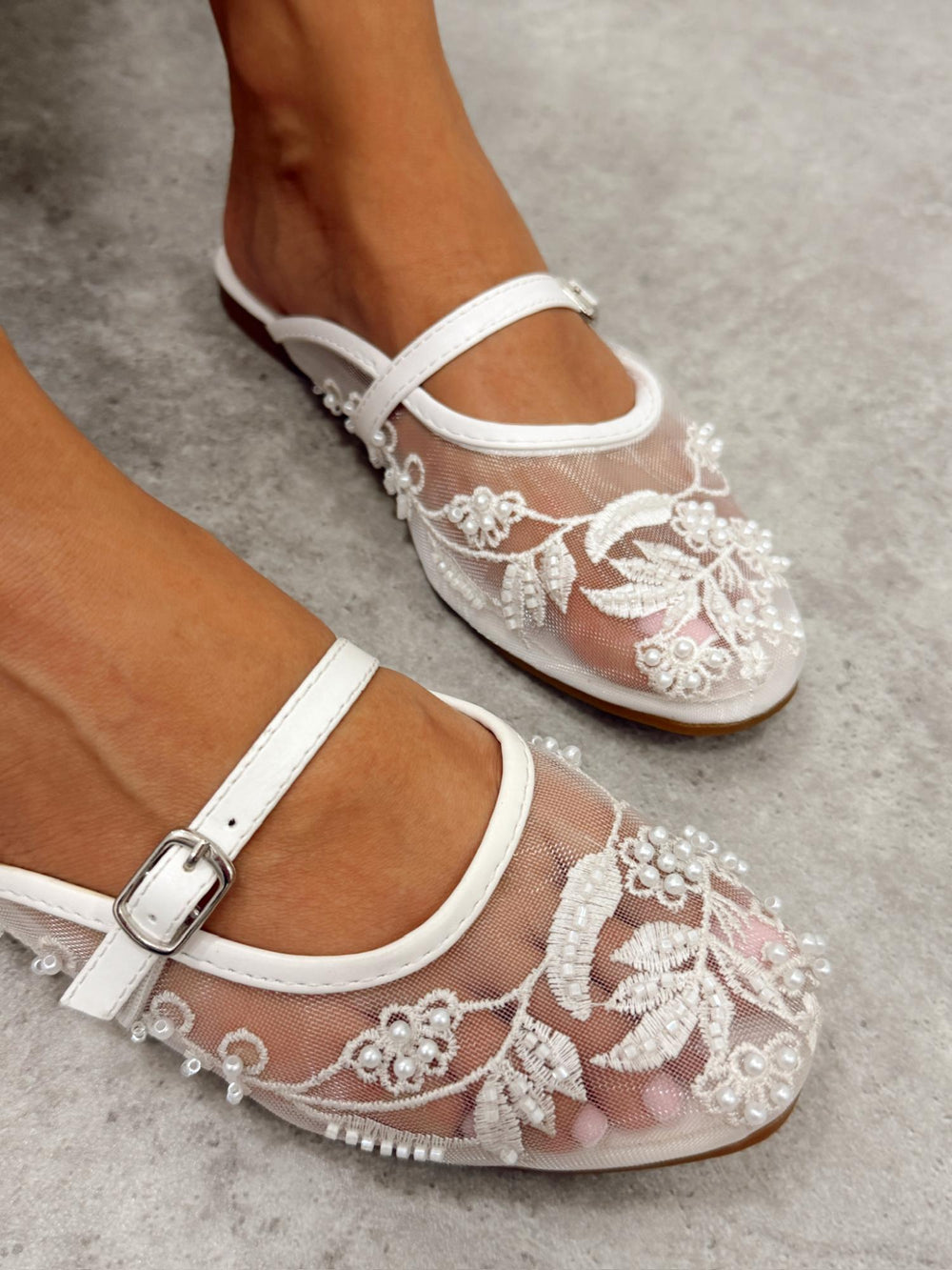 Damen Pantoletten und Mules G481 - WEISS