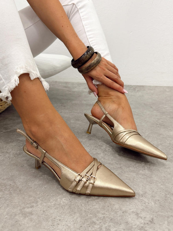Leather sandals G382 - GOLD