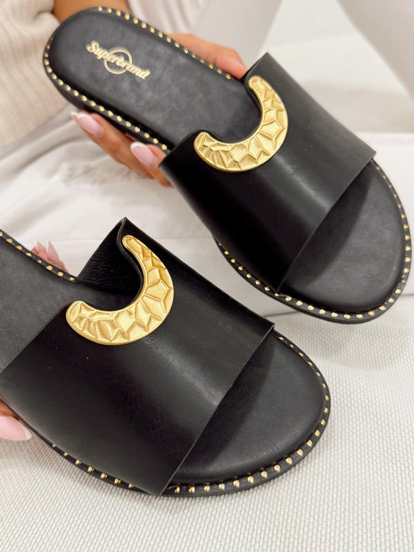 Women Slippers and Mules G330 - BLACK