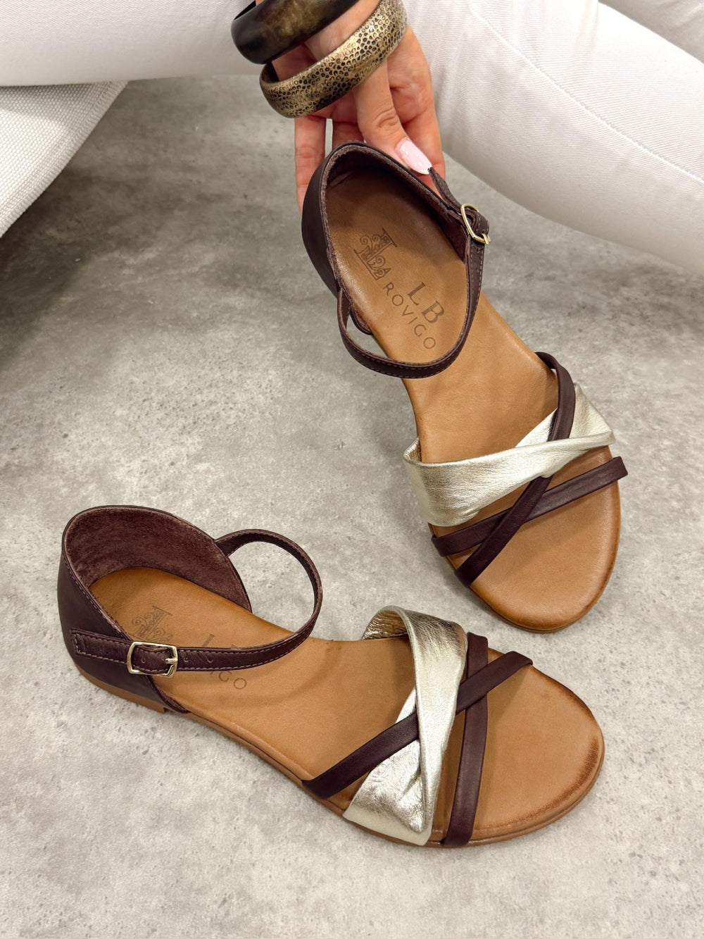 Ledersandalen G386 - BRAUN