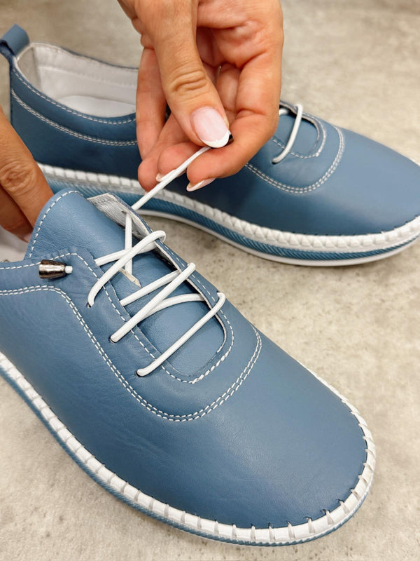 Leather sneakers G450 - BLUE