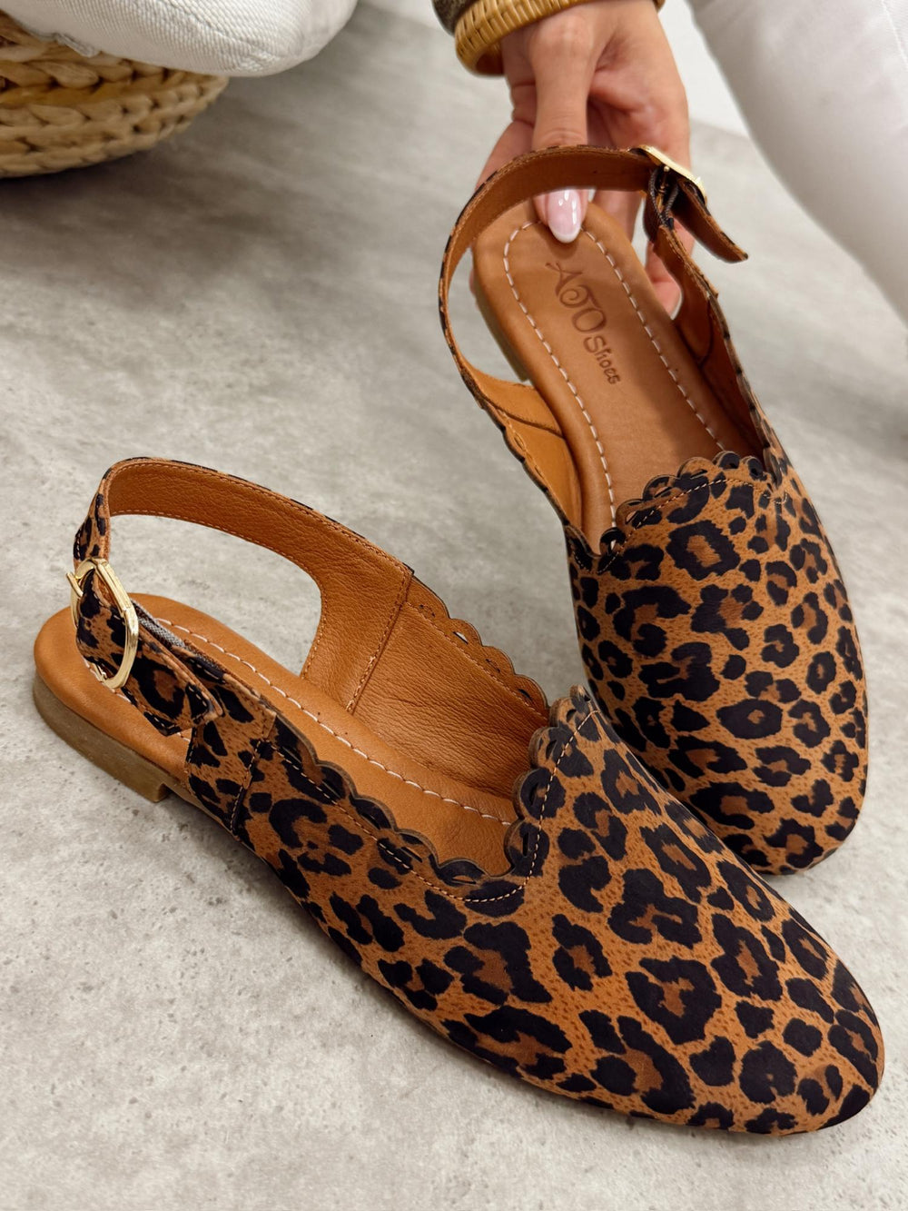 Sandale din piele G460 - LEOPARD