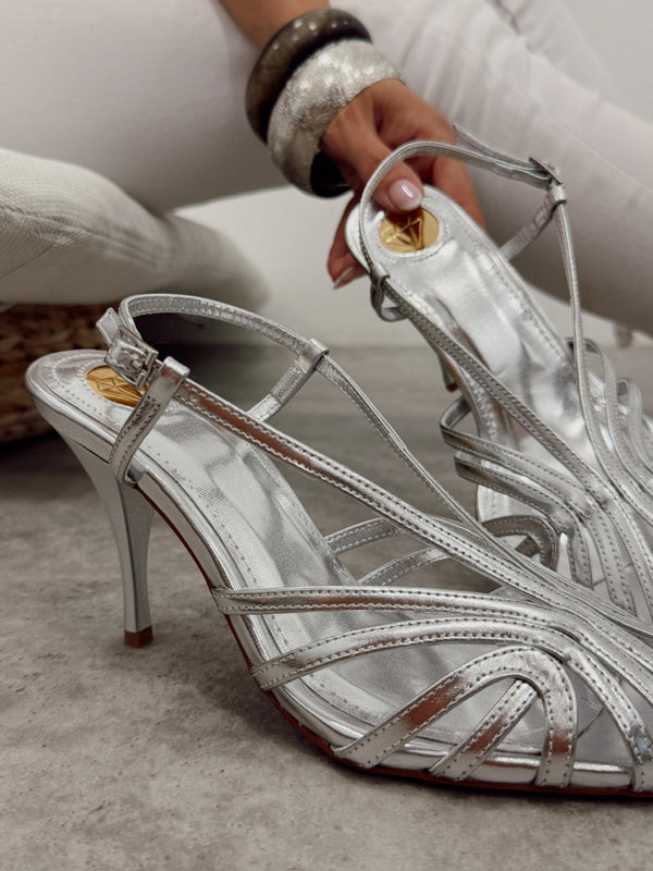 Women sandals G359 - SILVER