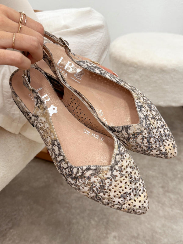 Leather sandals G136 - BEIGE