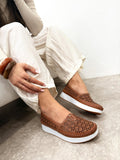 Flat leather shoes G167 - CAMEL