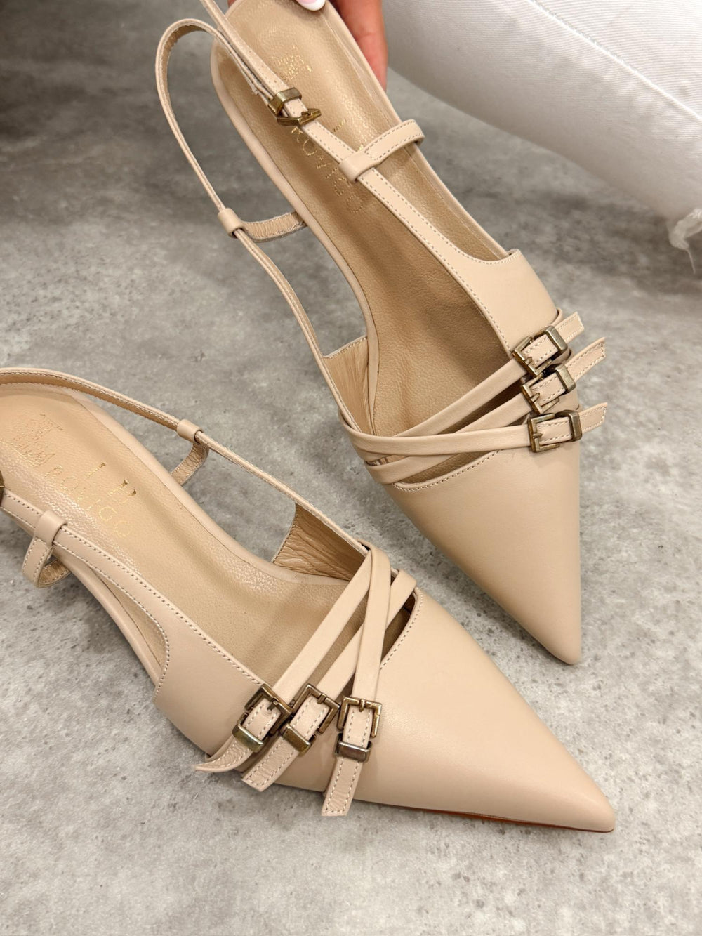 Ledersandalen G382 – BEIGE