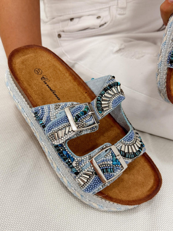 Women Slippers and Mules G320 - BLUE