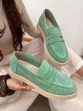 Flat leather shoes G209 - MINT