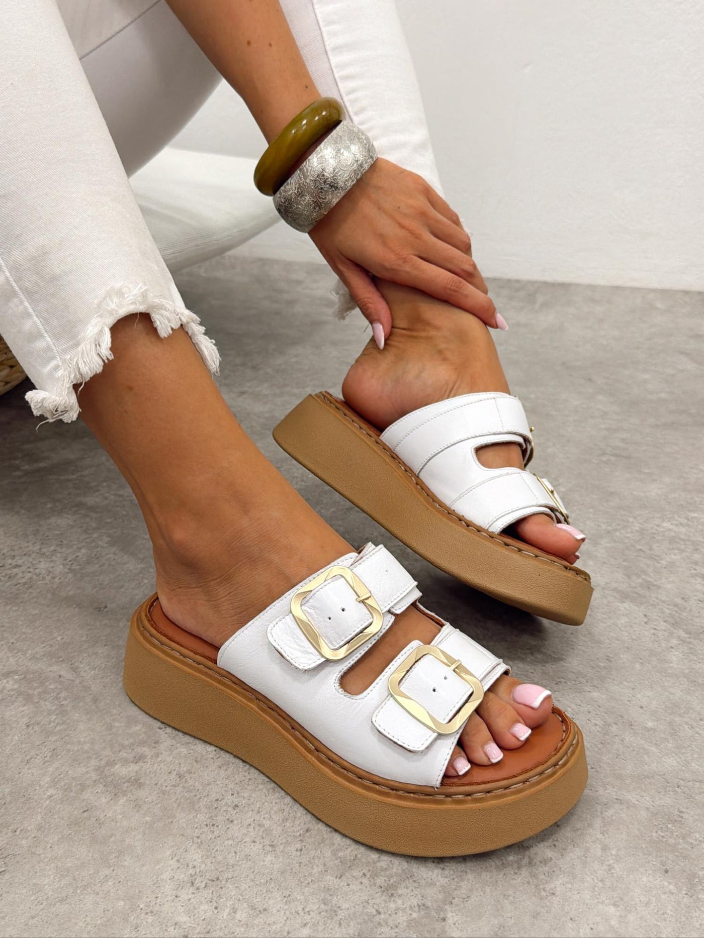 Lederschuhe G402 - WEISS
