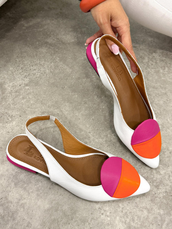 Leather sandals G391 - WHITE