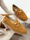 Flache Lederschuhe G132 - CAMEL