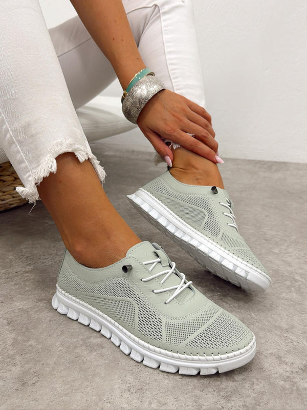 Leather sneakers G400 - GREEN