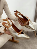 Leder-Sandalen G174 - GOLD