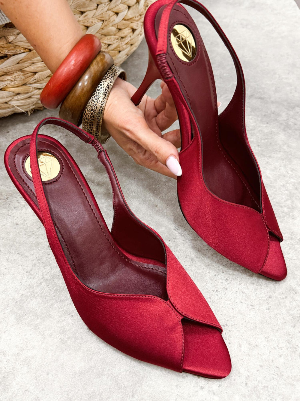 Women sandals G358 - WINE RED