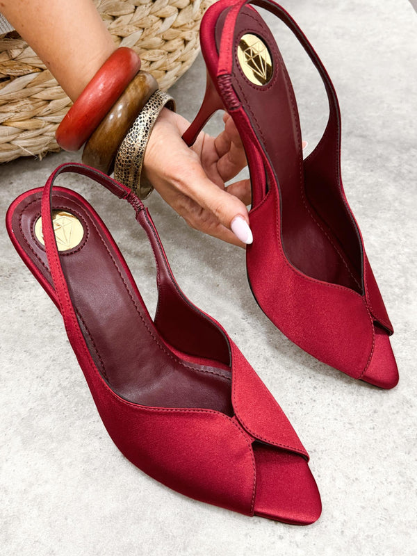 Women sandals G358 - WINE RED