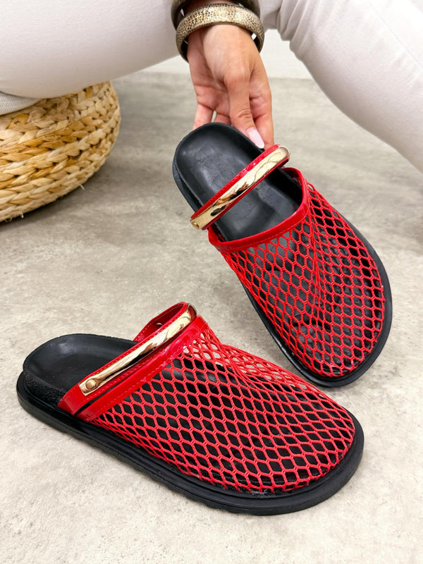 Women Slippers and Mules G519 - RED
