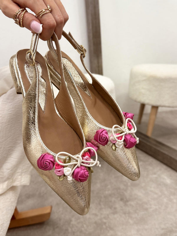 Leather sandals G176 - GOLD