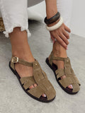 Leather sandals G434 - BEIGE