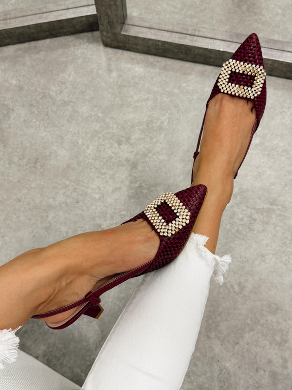 Women sandals G340 - WINE RED