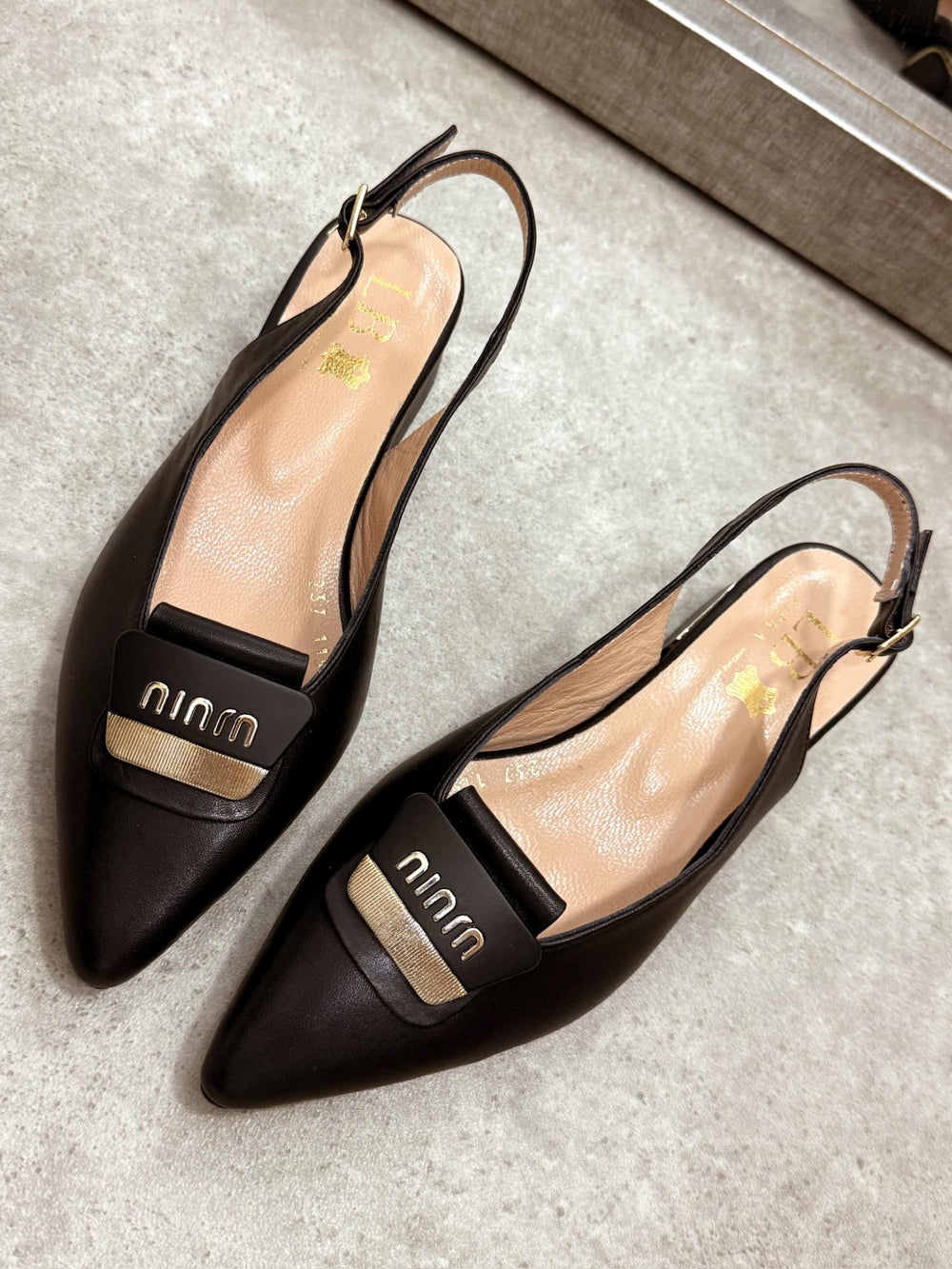 Leather sandals G181 - BLACK