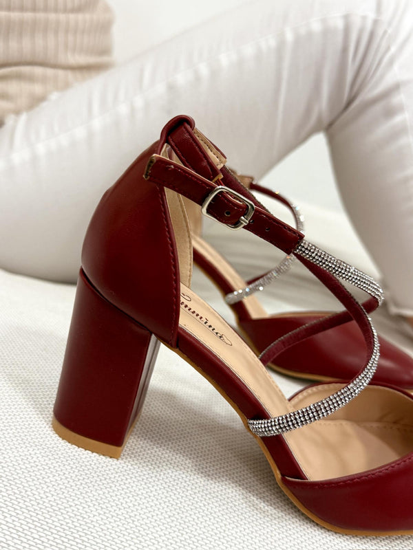 Women sandals G226 - WINE RED