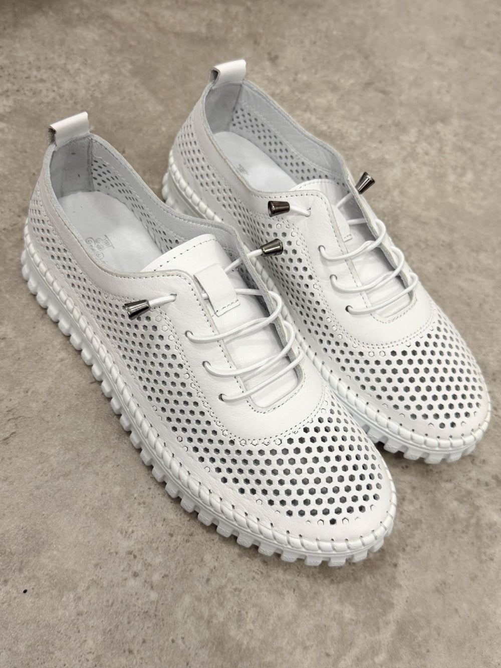 Ledersneaker G398 - WEISS