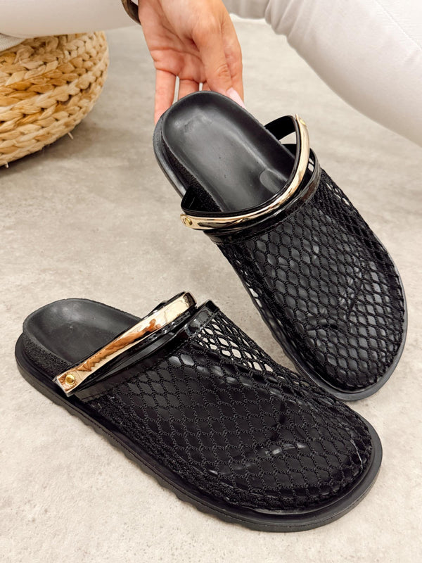 Women Slippers and Mules G519 - BLACK