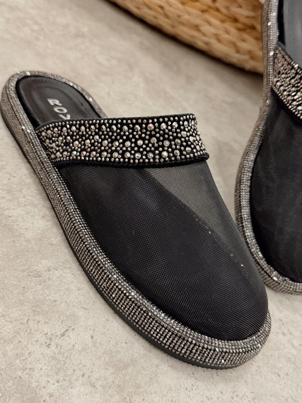 Women Slippers and Mules G483 - BLACK