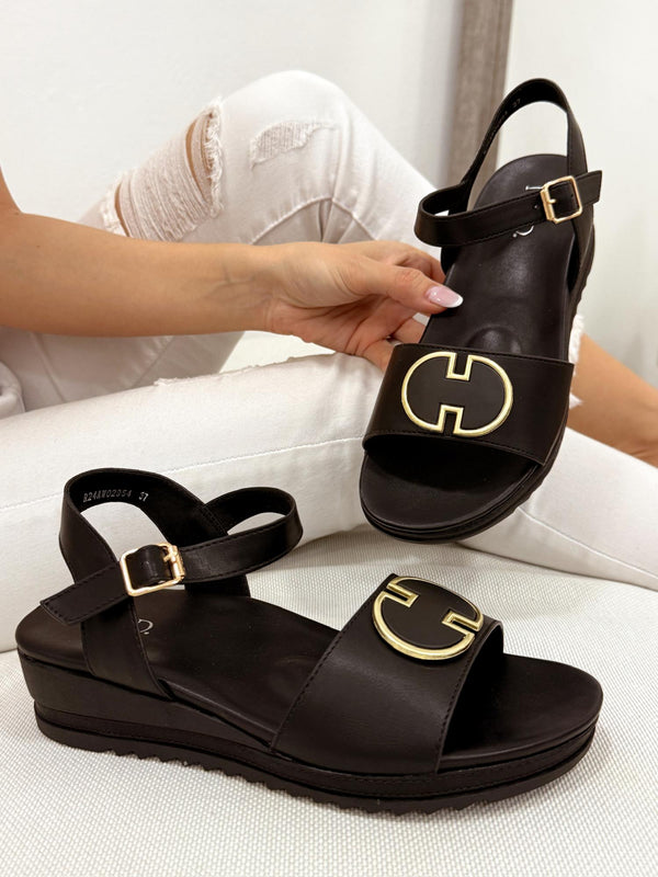 Women sandals G095 - BLACK