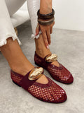 Women flats G512 - WINE RED