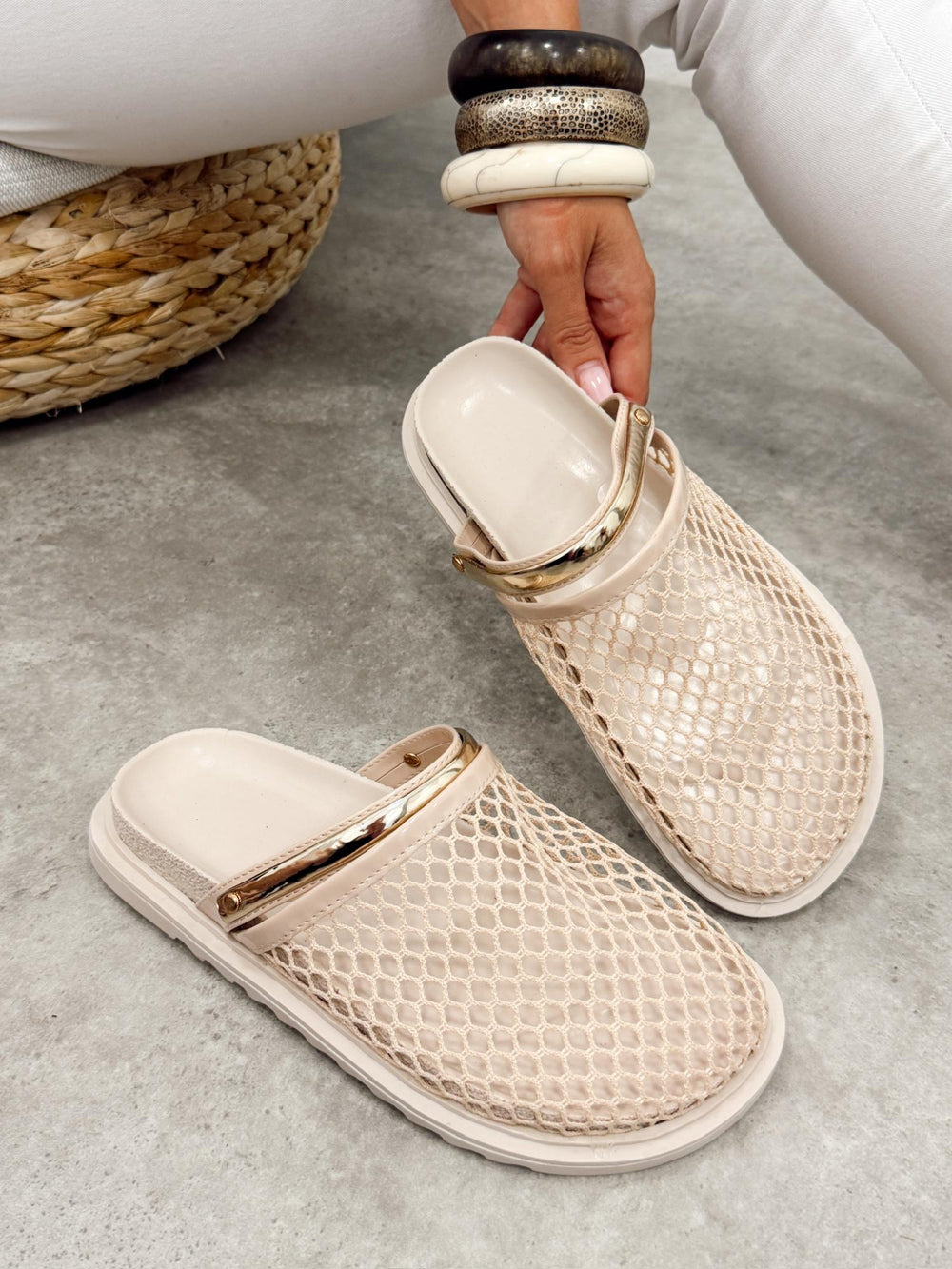 Damen Pantoletten & Mules G519 - BEIGE