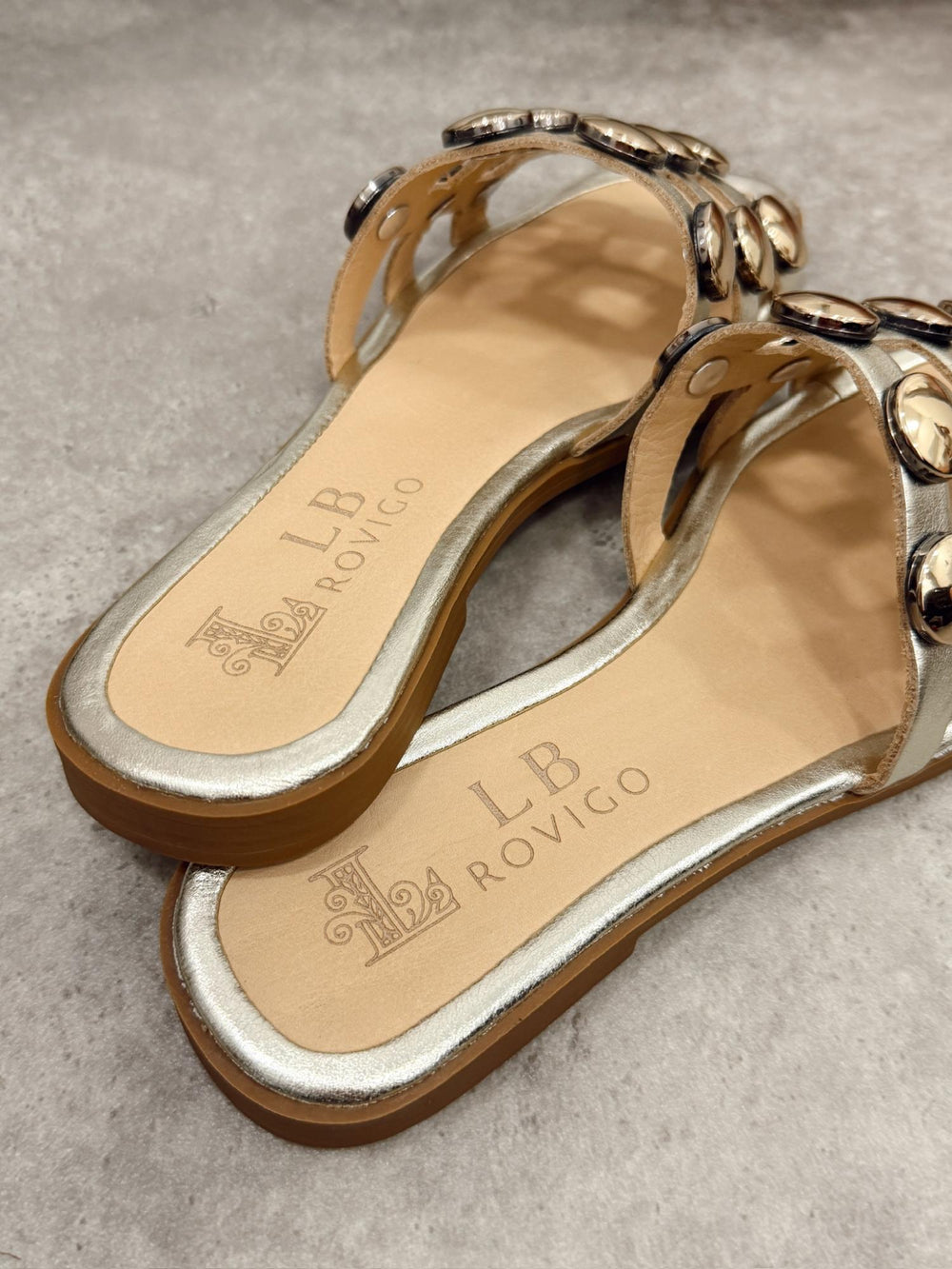Papuci din piele G401 - AURIE