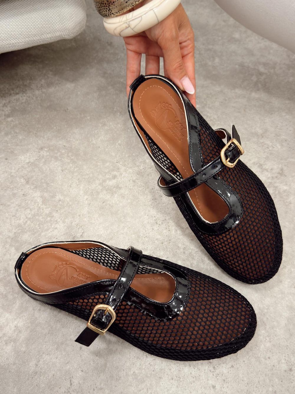 Damen Pantoletten und Mules G504 – SCHWARZ