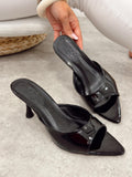 Women Slippers and Mules G502 - BLACK