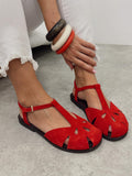 Ledersandalen G368 - ROT